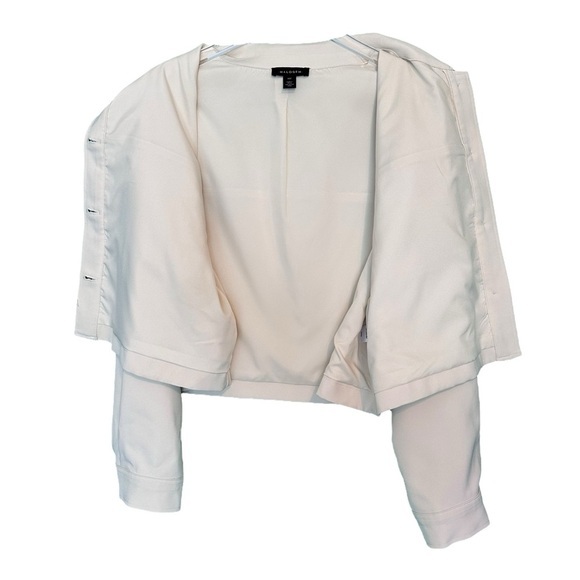 HALOGEN Womens Plus Patch Pocket Cropped Boxy Fit Jacket Ivory Size XXL - Picture 4 of 13